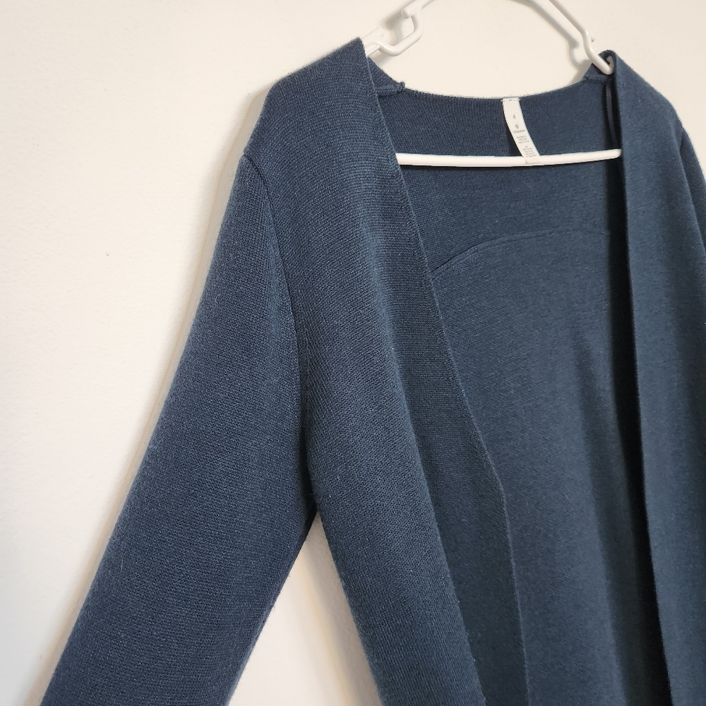 lululemon athletica Womens Open-Front Cardigan - Navy Blue - Picture 4 of 8